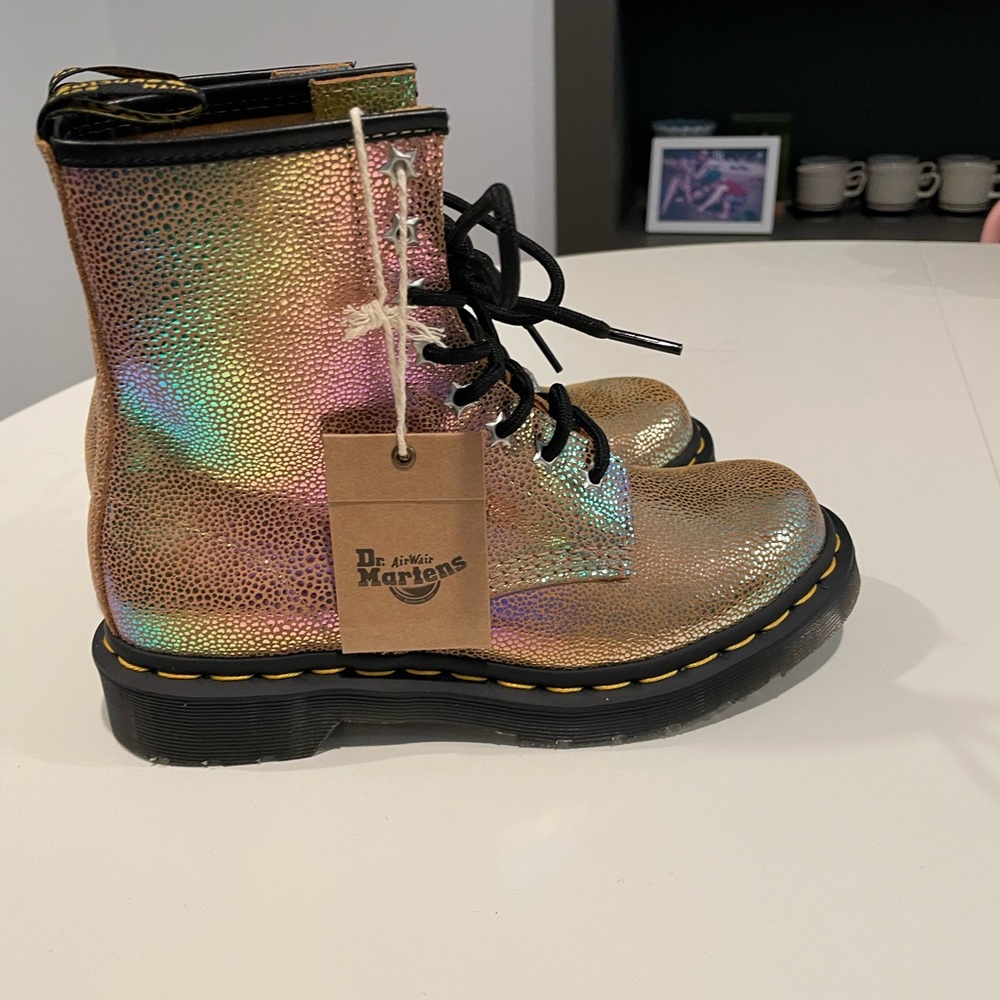 Dr. Martens Women's 1460 Sand Rainbow Ray Boots